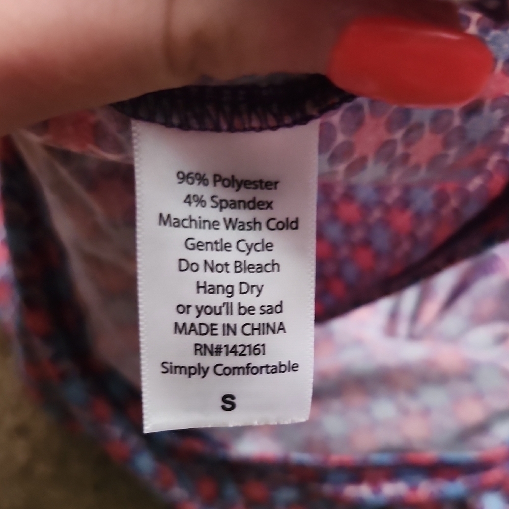 LuLaRoe Purple and Multicolor Top - Picture 4 of 5